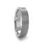 Fingerprint Engraved Flat Pipe Cut Tungsten Ring Brushed Ring - Mercury - 4mm - 12mm - Larson Jewelers