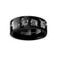 Engraved Starter Pokemon Pikachu Charmander Squirtle Bulbasaur Black Tungsten Ring Flat and Polished - 4mm - 12mm - Larson Jewelers