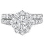3.00 cttw Halo Bridal Ring with 1.00 ct Oval Lab Diamond Center Stone by Mercury Rings