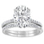 2.50 cttw Hidden Halo Bridal Ring with 2.00 ct Oval Lab Diamond Center Stone by Mercury Rings