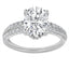 3.50 cttw Hidden Halo Bridal Ring with 3.00 center Oval Lab Diamond by Mercury Rings