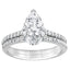3.50 cttw Hidden Halo Bridal Ring with 3.00 center Pear Lab Diamond by Mercury Rings