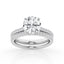 5.50 cttw Hidden Halo Bridal Ring with 5.00 center Round Lab Diamond by Mercury Rings