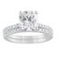 2.00 cttw Hidden Halo Bridal Ring with 5.00 center Cushion Lab Diamond by Mercury Rings