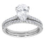2.00 cttw Hidden Halo Bridal Ring with 1.50 ct Pear Lab Diamond Center Stone by Mercury Rings