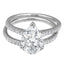 3.00 cttw Hidden Halo Bridal Ring with 2.50 ct Pear Lab Diamond Center Stone by Mercury Rings