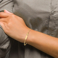 14k Cut-out Heart Curb Link ID Bracelet - Larson Jewelers