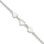Sterling Silver 8 inch Plus 1in ext.Heart Link Anklet - Larson Jewelers