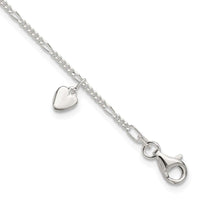 Sterling Silver Heart Dangle Anklet - Larson Jewelers