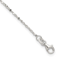 Sterling Silver Twisted Serpentine Heart 9 inch Plus 1.5 inch ext. Anklet - Larson Jewelers