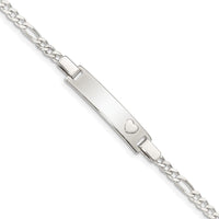 Sterling Silver Baby ID with Heart Bracelet - Larson Jewelers