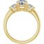 SALANA 18K Yellow Gold Round Lab Grown Diamond Engagement Ring