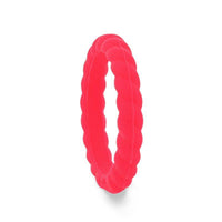HORTENCIA Stackable Twist Silicone Ring for Women Pink Comfort Fit Hypoallergenic Thorsten - 2mm - Larson Jewelers