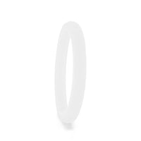 HOWLITE Stackable Faceted Silicone Ring for Women White Comfort Fit Hypoallergenic Thorsten - 2mm - Larson Jewelers