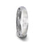 EMPEROR Silver Brushed Finish Domed Wedding Band - 4mm & 8mm - Larson Jewelers