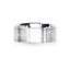 ARISTOCRAT Silver Brushed Finish Flat Style Wedding Band - 4mm & 8mm - Larson Jewelers