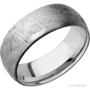 Meteorite with None Finish and Titanium - 8MM - Larson Jewelers