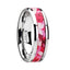 TANGO Tungsten Wedding Ring with Pink and White Camouflage Inlay - 6mm & 8mm - Larson Jewelers
