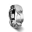 FOREVER White Tungsten Ring with Brushed Carved Infinity Symbol Design - 6mm - 10mm - Larson Jewelers