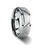 VESTIGE Tungsten Ring with Triangle Angle Grooves and Raised Center - 8mm - Larson Jewelers