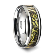 MOOR Tungsten Carbide Wedding Band with Green Marsh Camo Inlay Ring - 8mm - Larson Jewelers