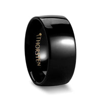 CORVUS Domed Black Tungsten Wedding Band - 10mm - Larson Jewelers