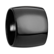 FENRIR Domed Black Tungsten Carbide Ring with Polished Finish - 20mm - Larson Jewelers