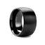 MILWAUKEE Round Black Tungsten Carbide Ring with Brushed Finish - 12mm - Larson Jewelers