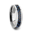 AUXILIUS Tungsten Carbide Ring with Black & Blue Carbon Fiber Inlay - 6mm - 10mm - Larson Jewelers