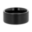 EL PASO Flat Style Black Tungsten Ring with Brushed Finish - 10mm - Larson Jewelers