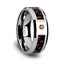 NOAH Tungsten Ring with Black and Orange Carbon Fiber and Orange Padparadscha Setting - 8mm - Larson Jewelers