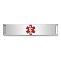 Sterling Silver Rhodium-plated Medical ID Plate - Larson Jewelers