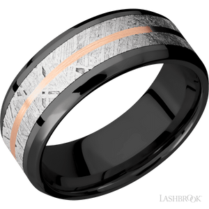 Zirconium with Polish Finish - 8MM - Larson Jewelers