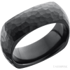 ARASHI Domed Black Titanium Hammered Ring by Lashbrook Designs - 8mm - Larson Jewelers