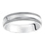 14k White Gold Wedding Band Domed High Polished Finish Double Milgrain Detail Flat Edges - 4mm- 10mm - Larson Jewelers