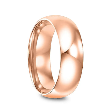 10k Rose Gold Women's Domed Ring with Polished Finish - 2mm - 4mm - Larson Jewelers