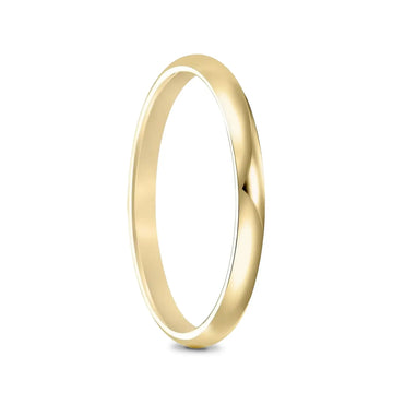 10k Yellow Gold Women's Domed Ring with Polished Finish - 2mm - 4mm - Larson Jewelers