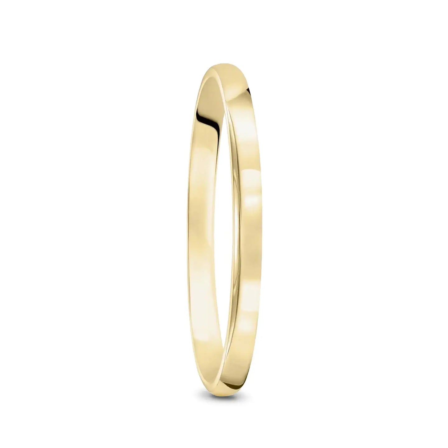 14k Yellow Gold Women's Domed Ring with Polished Finish - 2mm - 4mm - Larson Jewelers