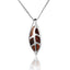 Sterling Silver Koa Wood Maile Pendant18" Necklace