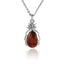 Sterling Silver Koa Wood Pineapple Pendant18" Necklace