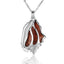 Sterling Silver Koa Wood Conch Shell Pendant18" Necklace