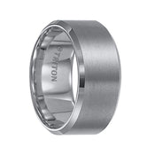 FLOYD Polished Beveled Edge Satin Finish Tungsten Carbide Comfort Fit Wedding Band by Triton Rings - 10 mm - Larson Jewelers