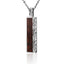 Sterling Silver Koa Wood Hawaii Pendant 18" Necklace