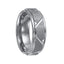 KEATON Step Edge Tungsten Carbide Comfort Fit Wedding Band with Vertical Satin Finish and Bright Edges and Diagonal Cuts by Triton Rings - 8 mm - Larson Jewelers