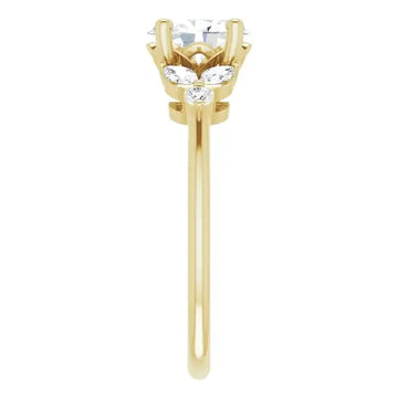 AURELIE 14K Yellow Gold Oval Lab Grown Diamond Engagement Ring - Larson Jewelers