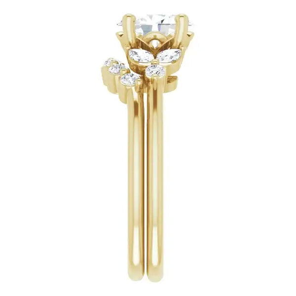 AURELIE 14K Yellow Gold Oval Lab Grown Diamond Engagement Ring - Larson Jewelers