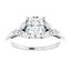 AURELIE 14K White Gold Oval Lab Grown Diamond Engagement Ring