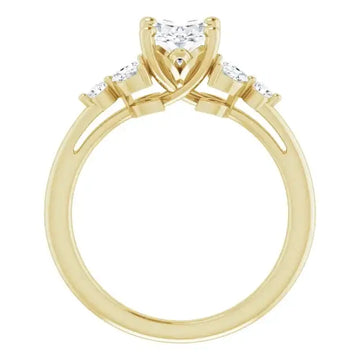 AURELIE 14K Yellow Gold Oval Lab Grown Diamond Engagement Ring - Larson Jewelers