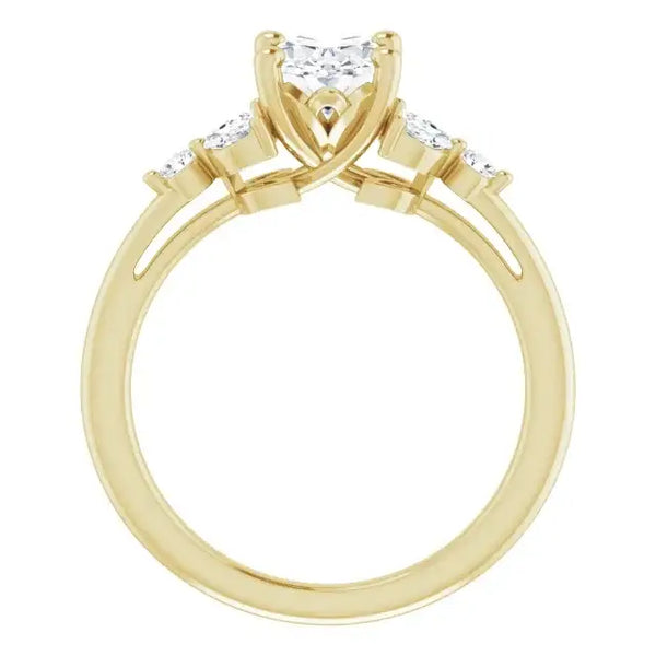 AURELIE 14K Yellow Gold Oval Lab Grown Diamond Engagement Ring - Larson Jewelers