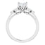 AURELIE Platinum Oval Lab Grown Diamond Engagement Ring